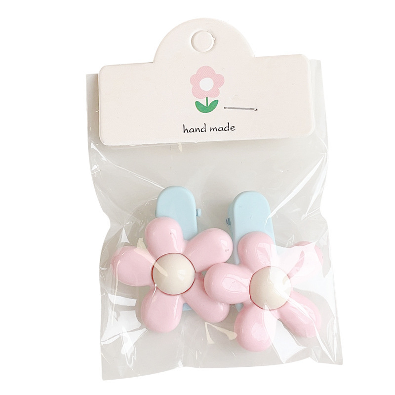 Cartoon children's flower Spring 2023 Children's hair clip Side bangs clip Sweet little girl hair accessory that won't damage hair Item Picture