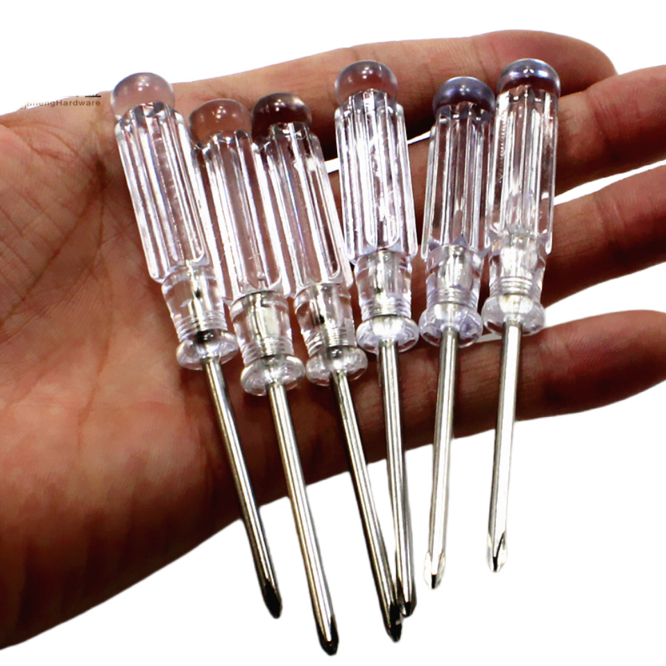 90-long crystal transparent 3.0 cross-head screwdriver, 3mm small screwdriver, 3mm cross-head screwdriver Specification drawing