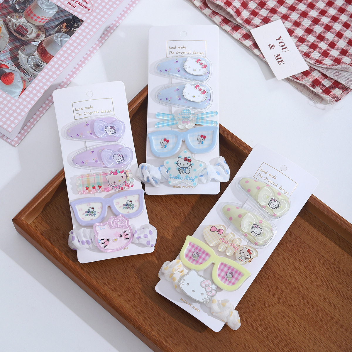 Children's glasses, flower hair clips, cute side clips, cartoon bangs, hair clippers, hair clips, girls' hair accessories details Picture