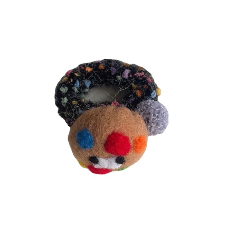 New Japanese-style cute and sweet cookie hair bands, cross-border bestsellers on Instagram, felt pom-pom hair ties, hair accessories Item Picture