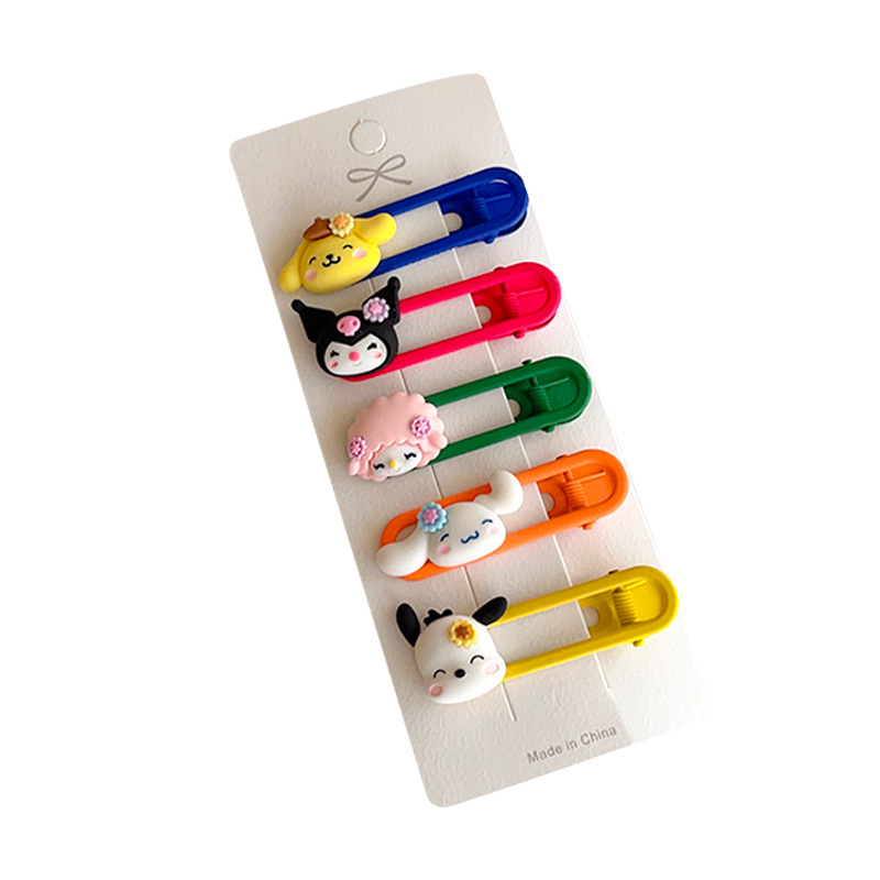 Korean children's hairpins, cute and colorful girl hairpin headwear, 2025 New girl bangs, broken hair clip box, side clip Item Picture