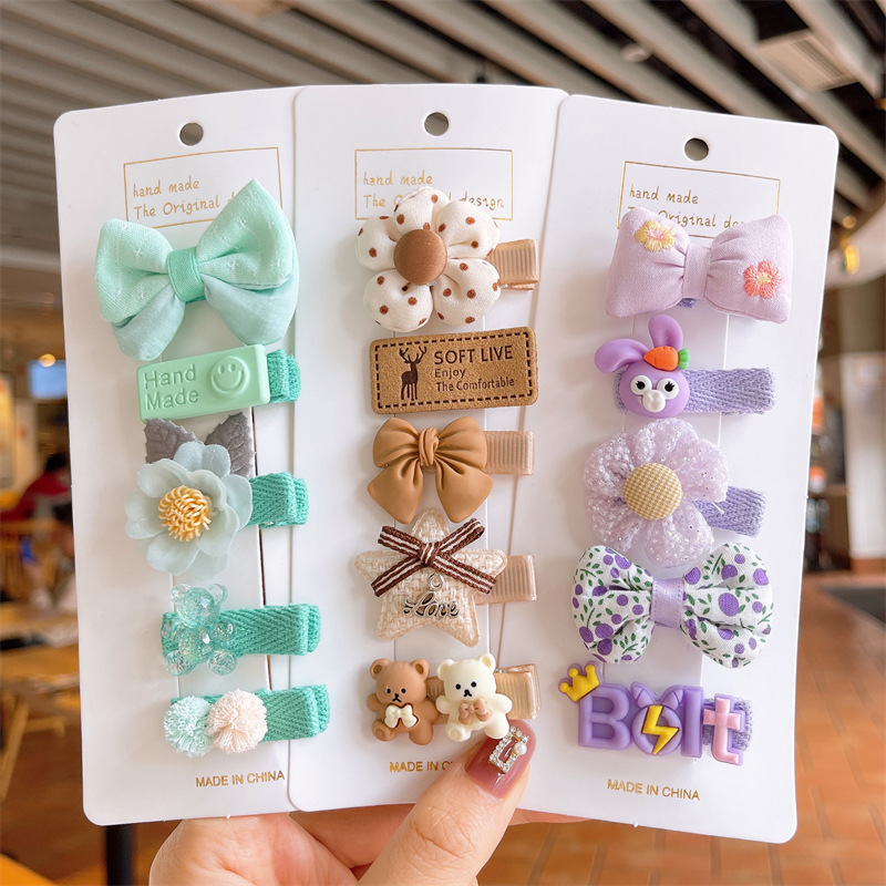 Baby hair clips, baby girl hair accessories, children's little girls' hair clips, non-damaging hair clips, infant and toddler hair clips, small hair volume Specification drawing