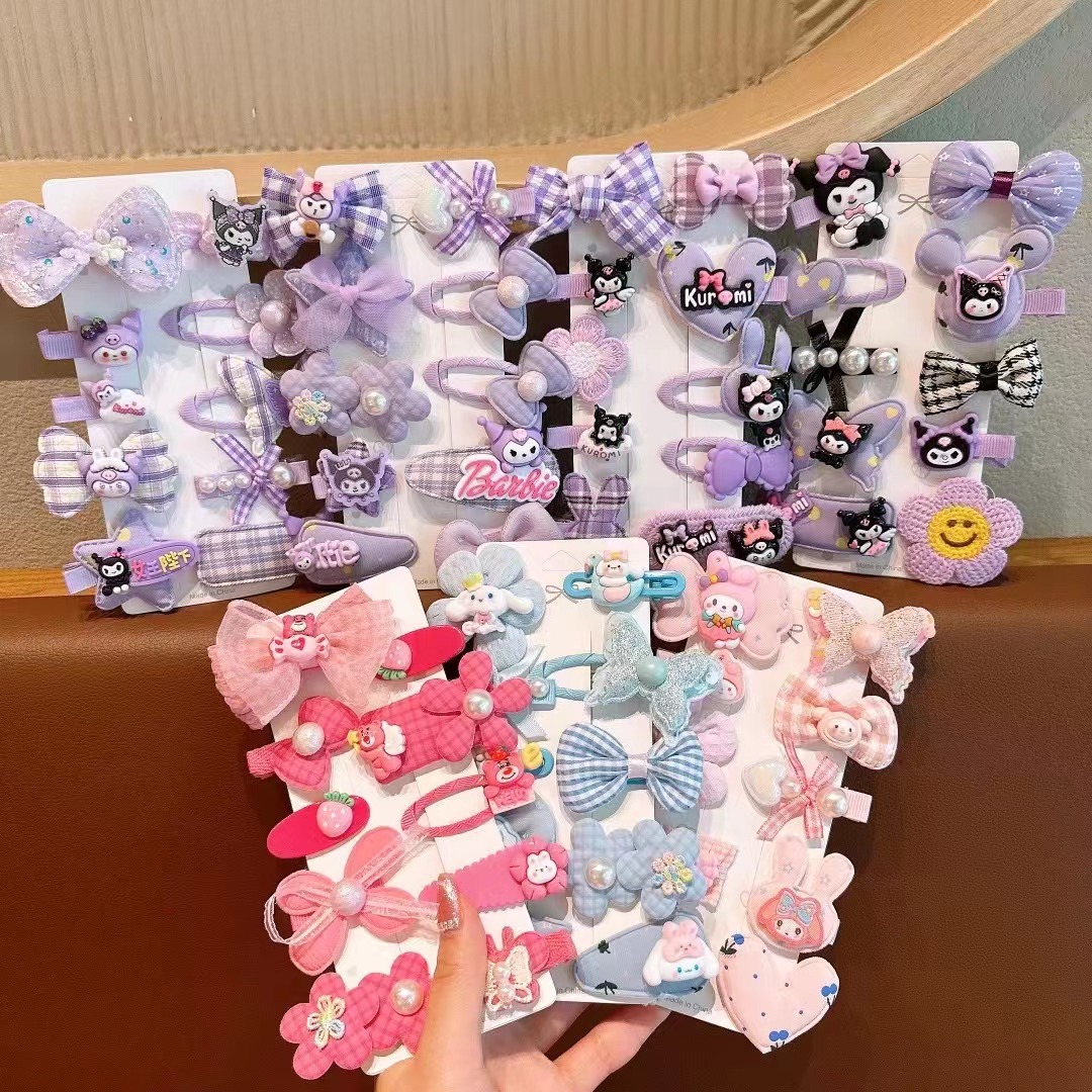 Children's hair clips, Kulomi bangs clips, side clips, girl's back head broken hair clips, little girl Sanrio hairstyle accessories full figure