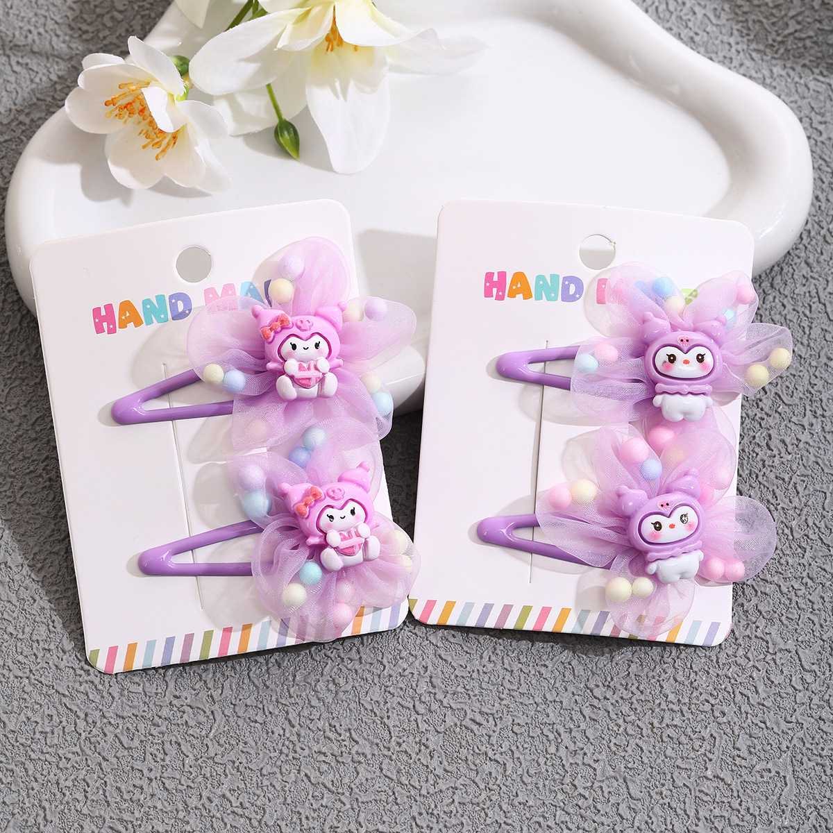 Cute children's Kulomi hair clip headwear for girls, baby bangs side hair clips for girls, cartoon hair clips for girls Specification drawing