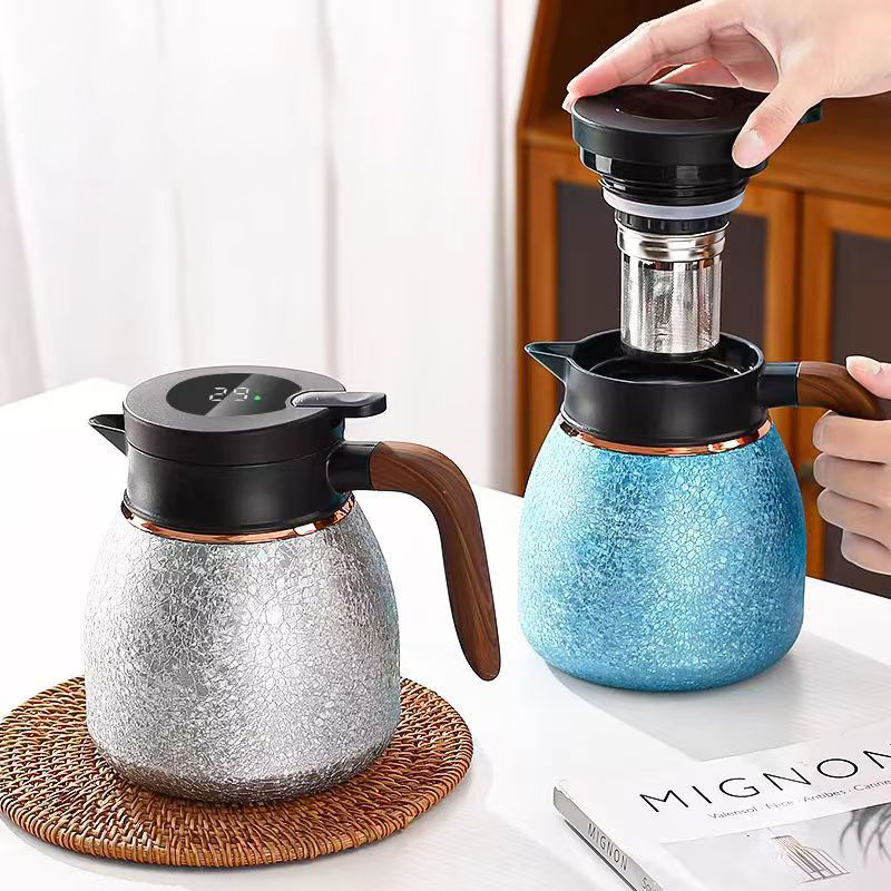 Large-capacity high-end titanium-coated stewed teapot, insulated teapot, tea-water separation steeping teapot, household warm water kettle as souvenirs full figure