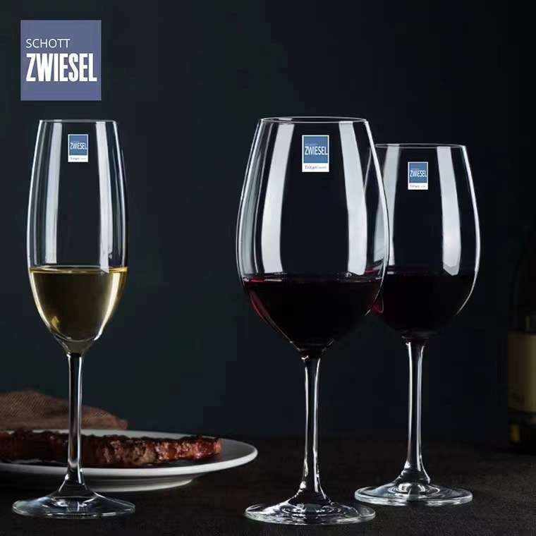 German SCHOTT imported crystal glass, Schott red wine glass, restaurant household highball glass, wine glass, champagne glass Specification drawing