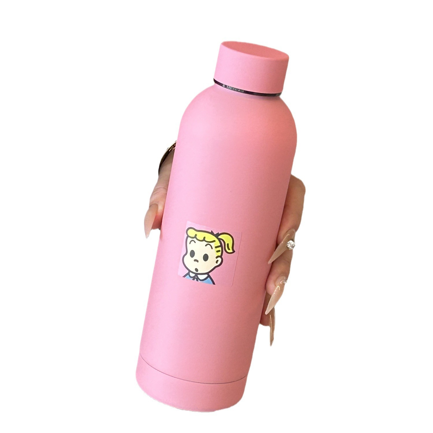 Korean InS-style direct drinking cup, simple solid color portable stainless steel insulated cup, popular student, high appearance level water cup for girls Item Picture