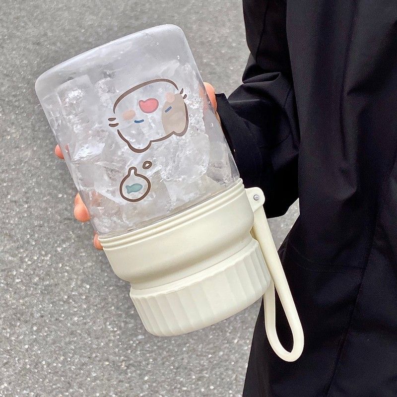 New 2025 summer portable, simple and large-capacity cup with high appearance level, student water cup for making tea, plastic water bottle for going out Specification drawing