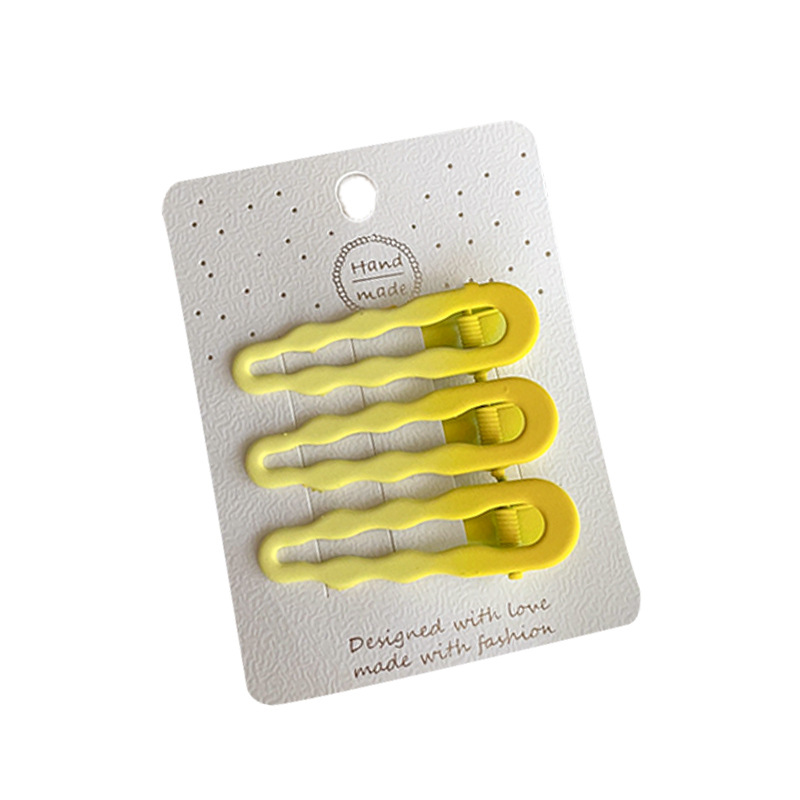 Gradient candy-colored metal hair clips, wavy girl bangs clips, frontal side clips, clips, headwear, duckbill clips Item Picture