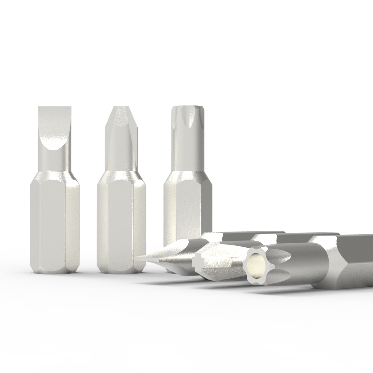 CRV electric screwdriver, EDC parts, irregular-shaped nickel-plated 1/4, 6.35, 25mm manufacturer Application Scenario
