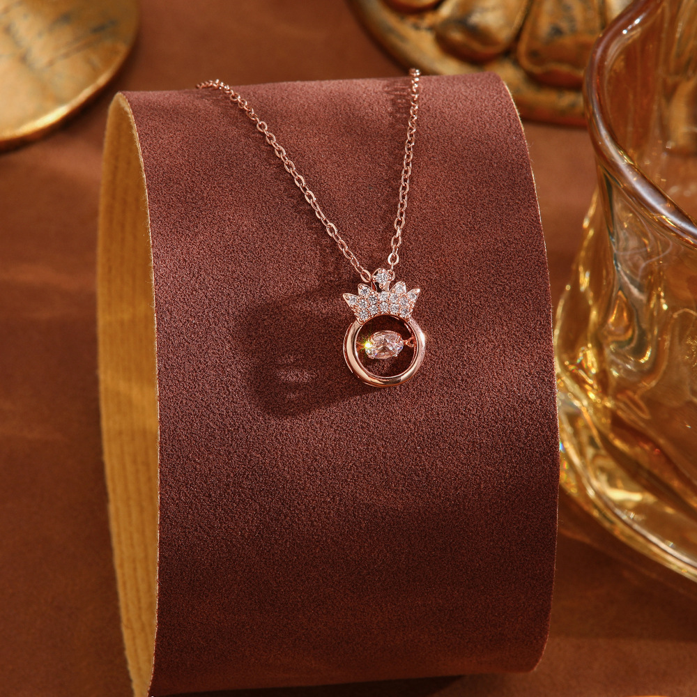 New full-diamond titanium steel necklace for women, non-fading sweater chain, collarbone chain, high-end pendant and accessory jewelry wholesale Application Scenario