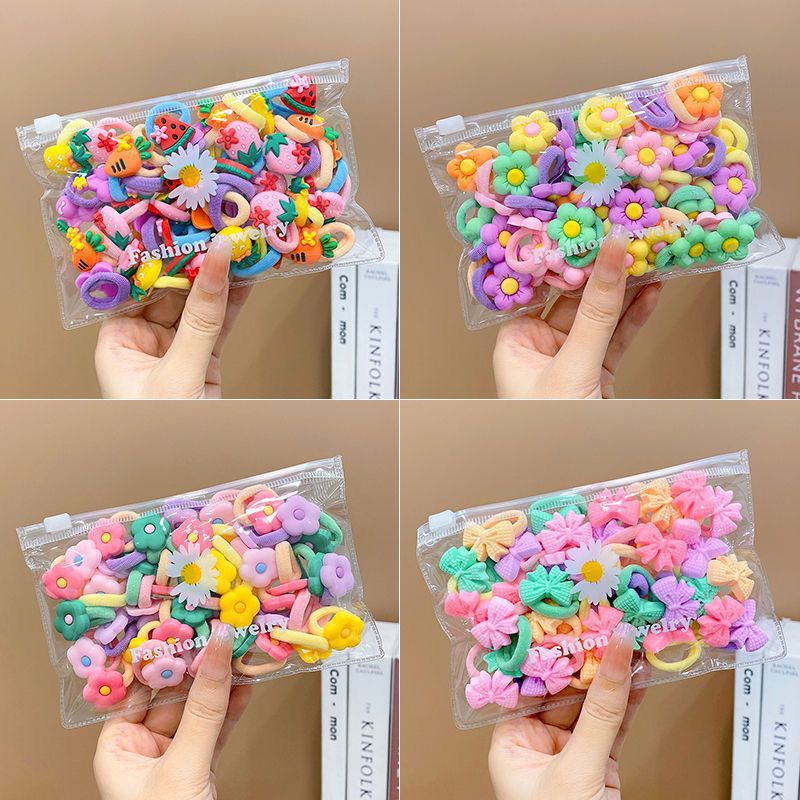 Little girl hair tie rubber band, baby hair band, children's hair won't hurt, girl towel band, hair tie, rubber band, hair accessory Application Scenario