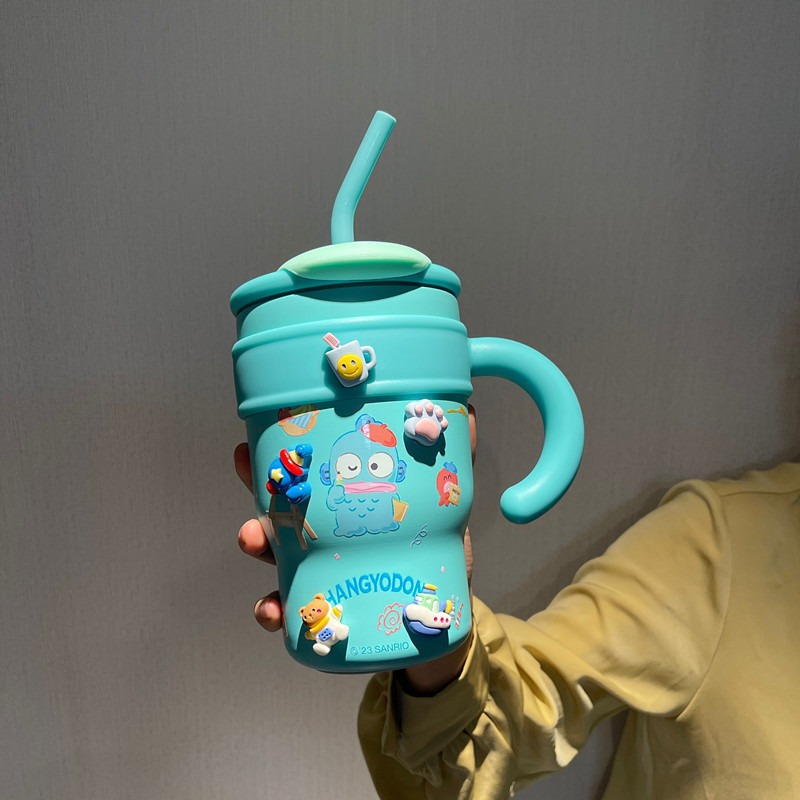 The new 316 vacuum insulated cup features a cartoon little bun, a big and cute straw cup handle, and a high level of appearance for the office Specification drawing