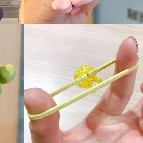 Korean-style children's hair band that doesn't hurt hair, cute candy-colored burst, fresh and clean hair tie, baby girl hair band, hair tie and hair accessory Application Scenario