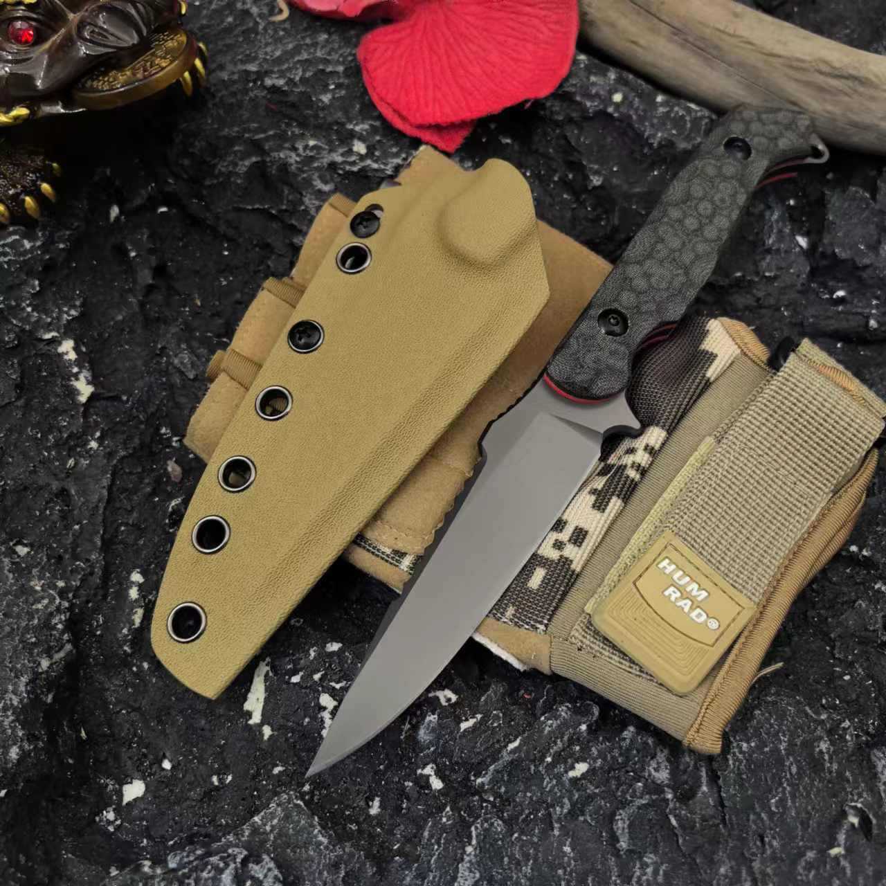 New outdoor small straight knife, high-hardness adventure wilderness survival straight knife, household daily fruit knife, multi-functional small knife undefined