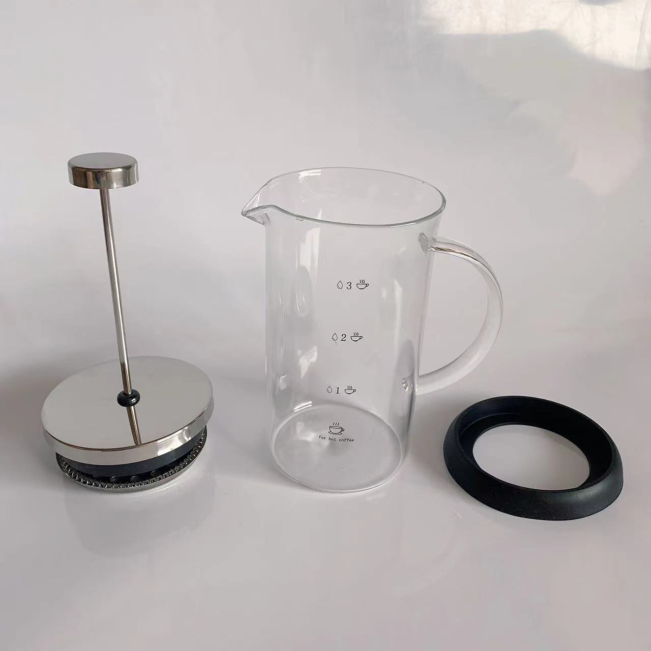 Tea maker, milk frother, cold brew pot, high borosilicate glass handle, French press pot, coffee filter, hand brew pot details Picture