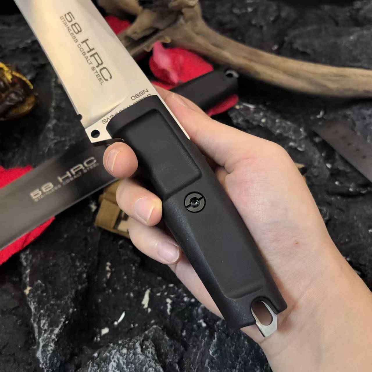 The new Jiwu - Pioneer hand-forged high-hardness multi-functional portable outdoor survival, camping and fishing pathfinder details Picture