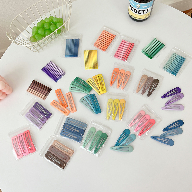 Children's gradient color simple bb hair clip headwear, fashionable girl one-piece clip, side clip, fix broken hair, bangs, hair clip clip full figure