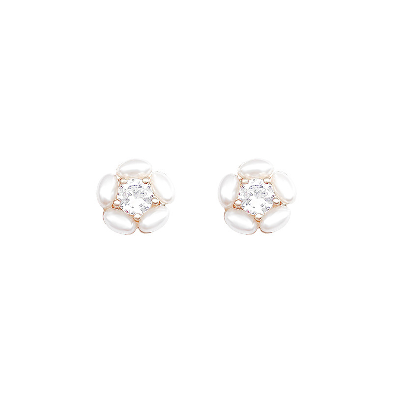 Small and simple full-diamond stud earrings 2025, trendy and high-end style earrings, versatile earrings, 925 silver needle Item Picture