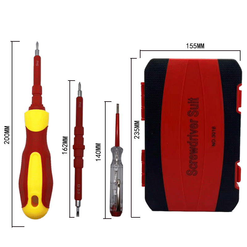 One-piece consignment 29-in-one insulated screwdriver, electrician repair household cross-head screwdriver set Specification drawing
