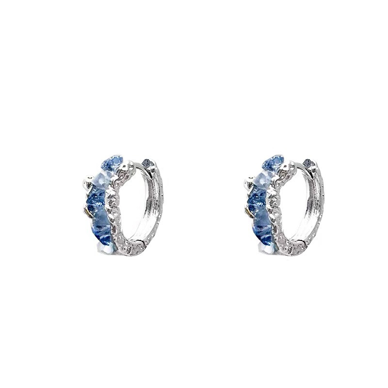 Blue earring women's Summer 2025 New bestseller Sweet and cool fashion earrings, niche design sense Korean high-end earrings Item Picture