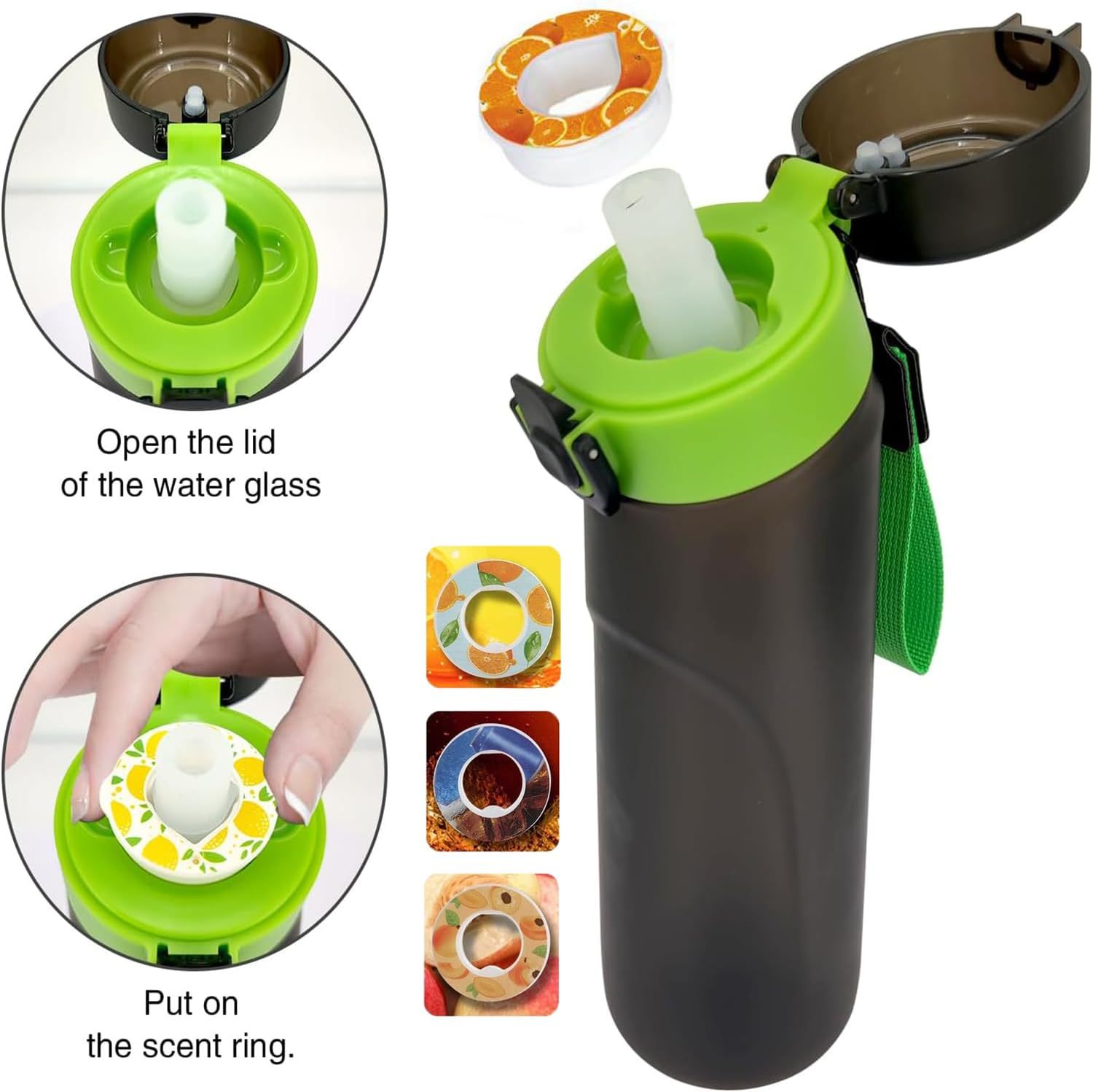 Source factory 0-sugar 0-calorie scented cup, creative and playful cup, frosted black fragrant cup, fashionable outdoor scented cup Item Picture