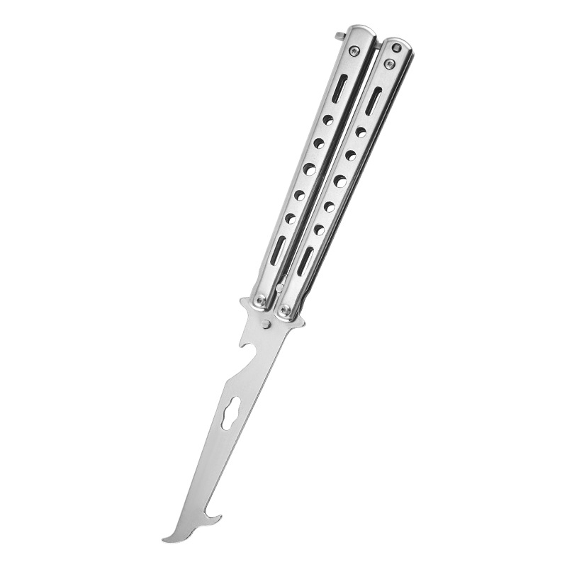 Factory wholesale stainless steel folding car tires, stone cleaning hooks, stone digging hooks, stone picking tools, unsharpened practice knives undefined