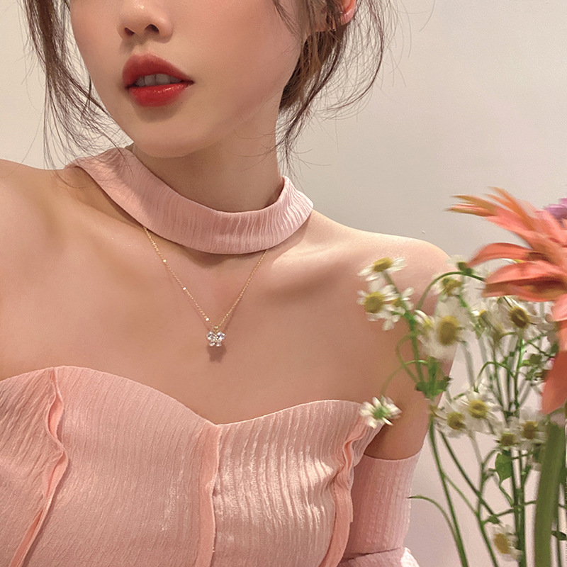 Spring fresh butterfly necklace for women, 2024 new style, light luxury and high-end collarbone chain, a best-selling neckchain accessory Specification drawing