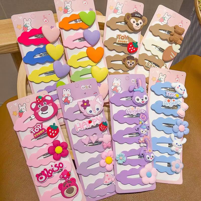 Children's hair clips, cute cartoon large broken hair clips, baby side bangs clips, popular little girl hair clip headwear full figure