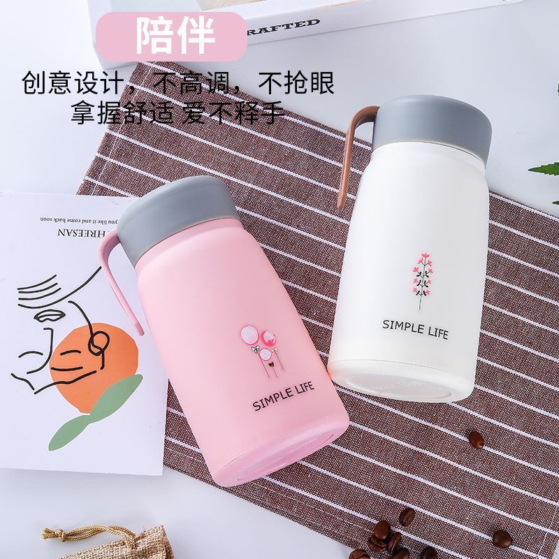 Cute internet-famous Little Q cup, thickened double-layer glass water cup, student cartoon cute rabbit cup, advertising promotion gift cup details Picture