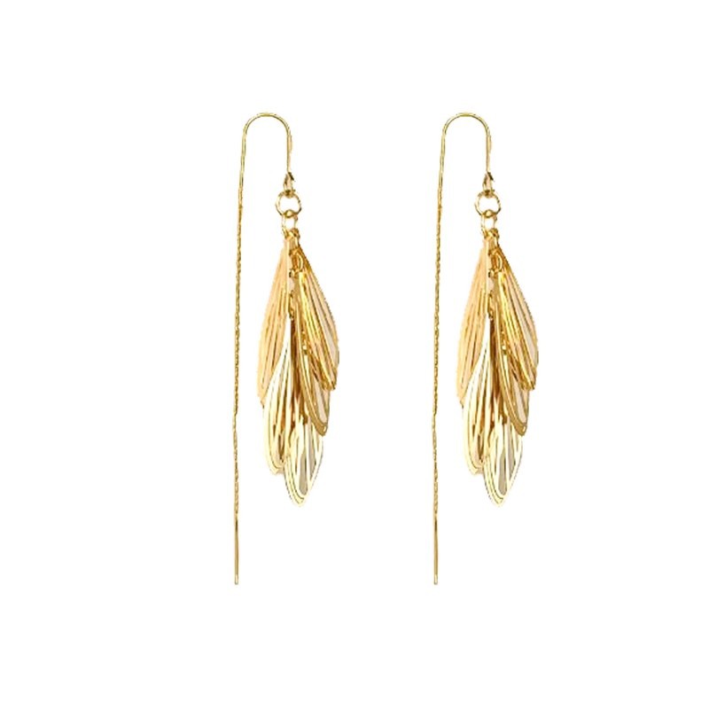 Long wing tassel earrings for women, a niche design from Japan and South Korea, exuding a sense of elegance. New 2025 style small earrings that can show off your face Item Picture