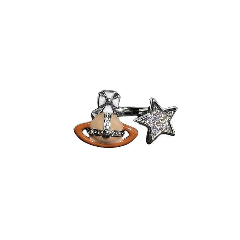 The Maillard style, milk tea color, fashionable, ins, versatile and trendy ring for students, retro and niche autumn and winter accessories Item Picture