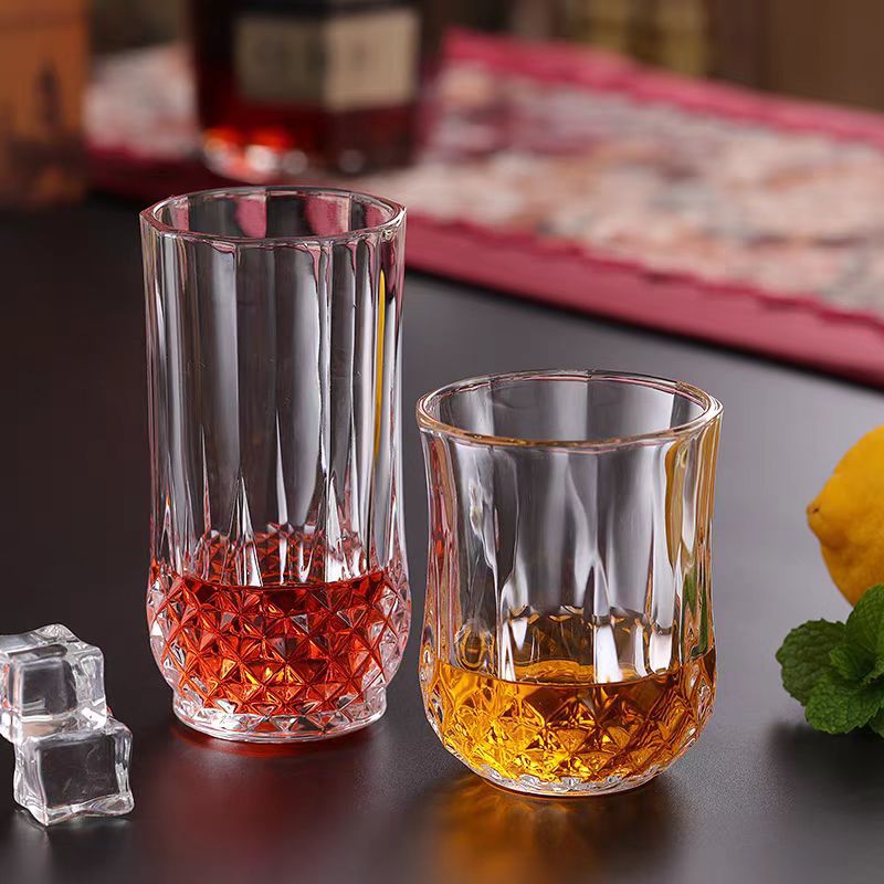 Whisky glass, high appearance level diamond spirits glass, classical brandy beer glass, cocktail white spirit glass Specification drawing