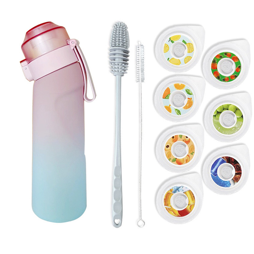 Cross-border best-selling 0-sugar 0-calorie flavored cup, fruit fun ring, tritan water bottle, sports water cup, drinking water wonder in stock full figure