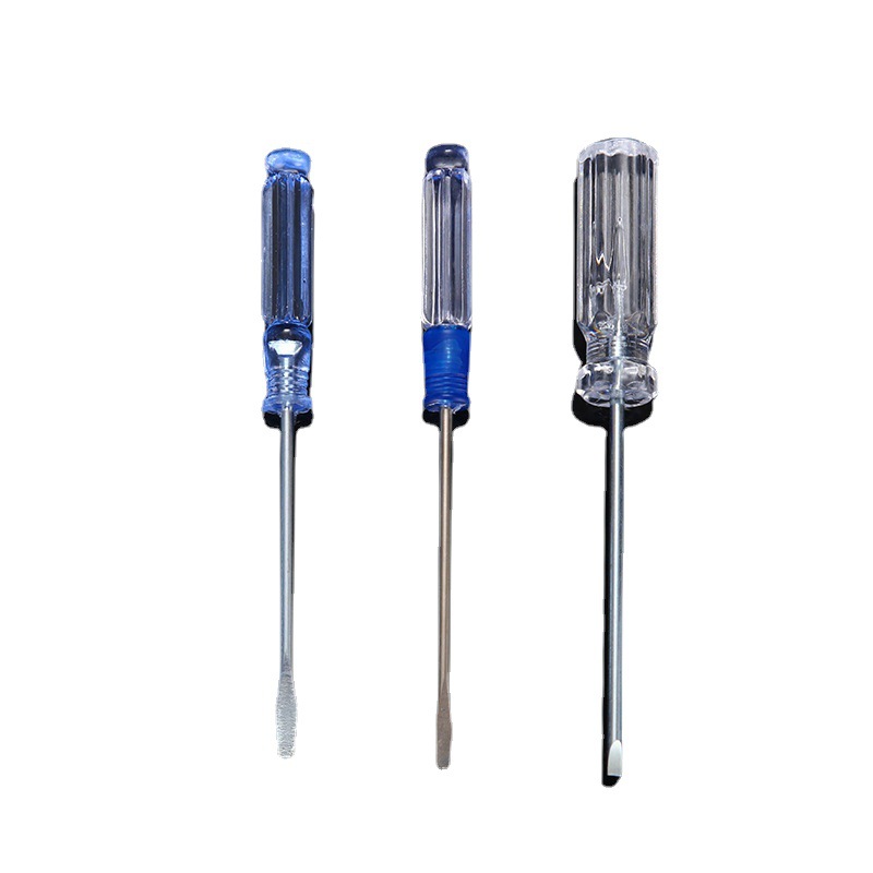 Household flat-head crystal screwdriver, mini screwdriver, transparent handle special screwdriver and screwdriver accessory tools Item Picture