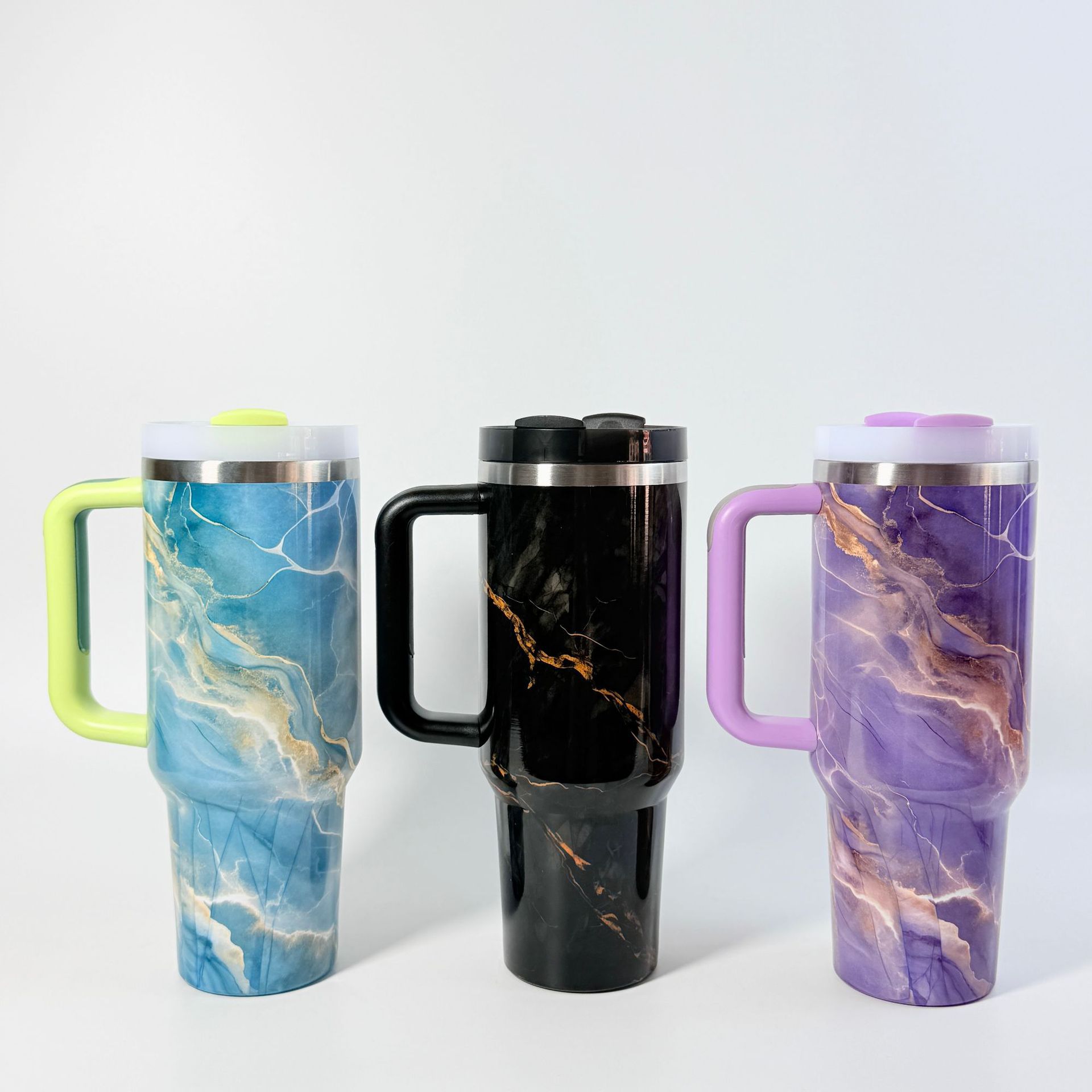 ZOCBOYO cross-border 304 stainless steel handle car cup, large-capacity paint-dyed and printed cold insulation car cup Specification drawing
