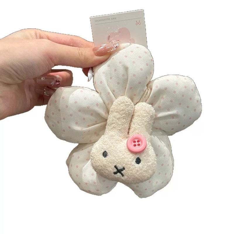 Cute Instagram cartoon Miffy Rabbit large intestine hair band, hair tie, high appearance level, sweet and girlish hair accessory new style Item Picture