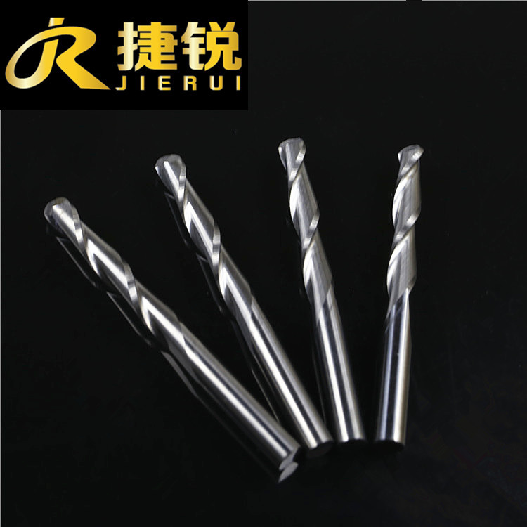 Jierui 3.175MM double-edge helical ball end mill CNC computer woodworking engraving machine tool relief roughening tool full figure