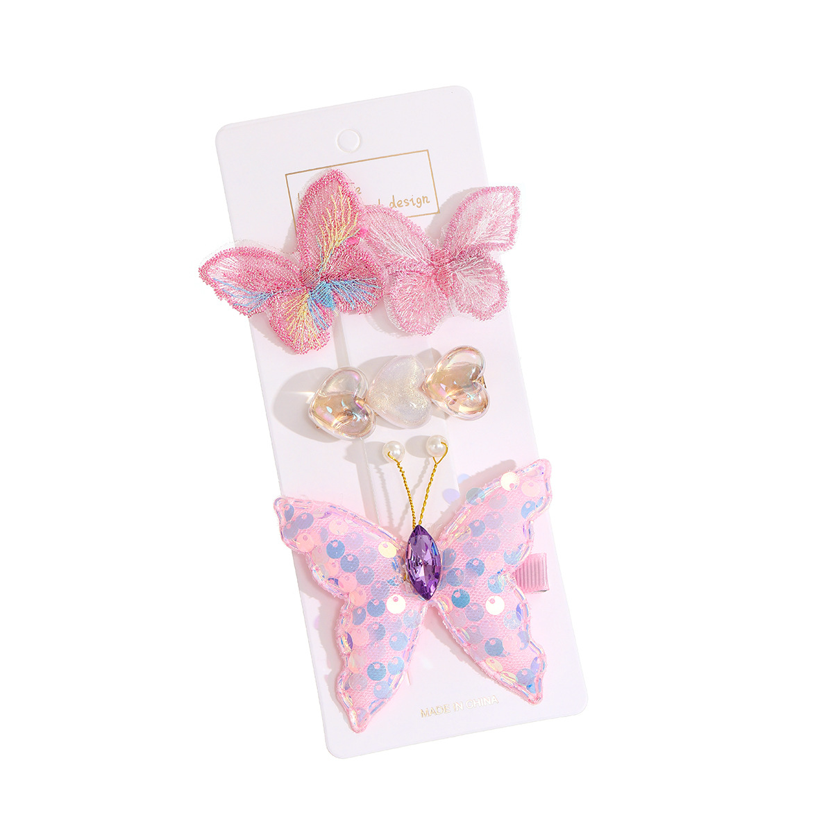 Girls' bow headwear, super fairy-like girl side bangs clip that won't damage hair, princess baby crown hair clip and hair accessory Item Picture