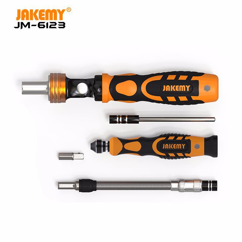 Household 31-piece multi-functional combination screwdriver repair tool ratchet cross screwdriver tip set JM-6123 Specification drawing