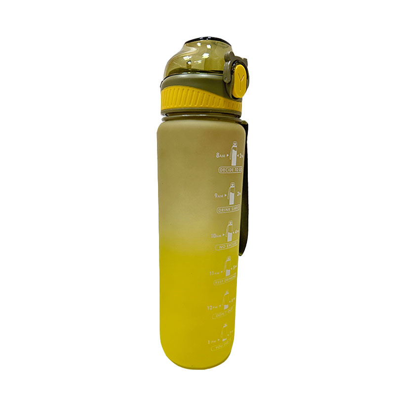Wholesale sports and fitness gradient color straws, plastic water cups, portable lifting ropes, bouncy LIDS, lock buckles, car and outdoor water bottles Item Picture