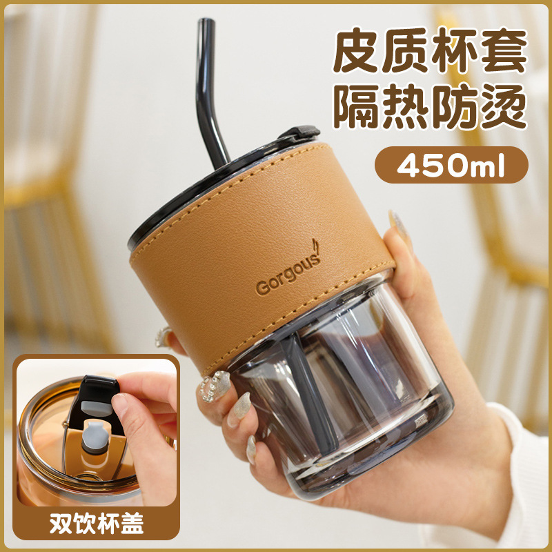 Popular bamboo joint cups, water cups with printed logos, straws, glass cups with printed words, coffee cups, water cups, event opening gifts Specification drawing