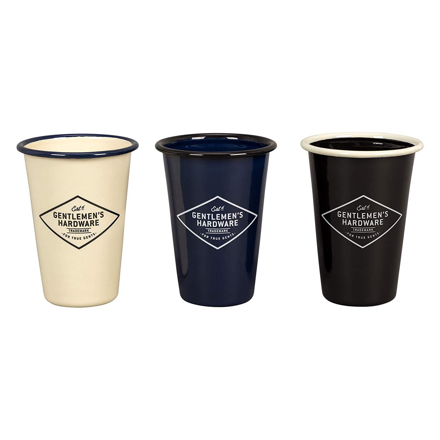 In-stock enamel cups, V-shaped conical funnel-shaped enamel cups without handles, printed with LOGO Item Picture