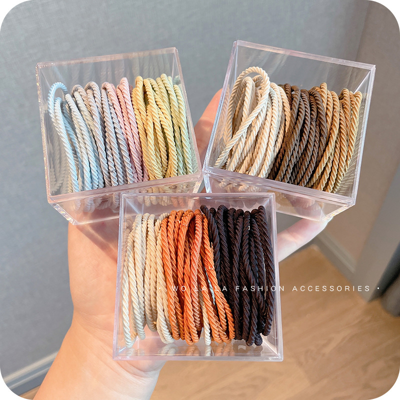 Children's basic hair tie, high-elasticity rubber simple elastic band, women's hair tie, hair accessory that does not damage hair, durable and simple hair band Specification drawing