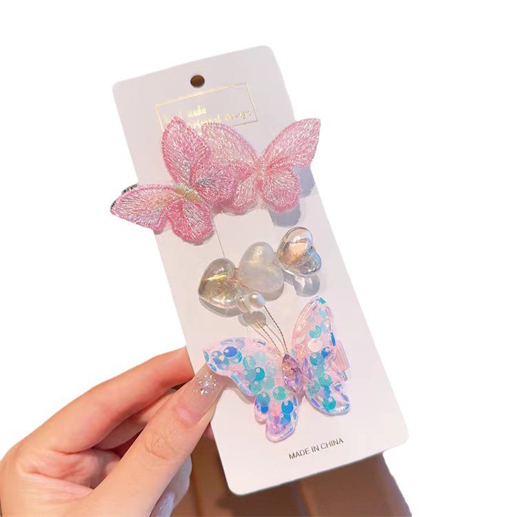 Children's mermaid hair accessory, ice and snow hair clip headwear, side clip little princess headwear, super fairy baby hair accessory set Item Picture