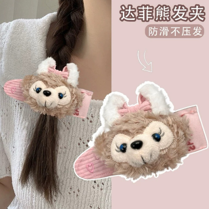 Lazy Shirley, Mei Da Fei, bear hair clip, plush and cute cartoon doll, hair accessory, one-piece clip, Korean-style girlish heart details Picture