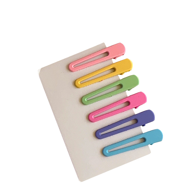New candy-colored bb hair clips, children's color seamless hair clips, broken hair side bangs hair accessories, headwear for women Item Picture