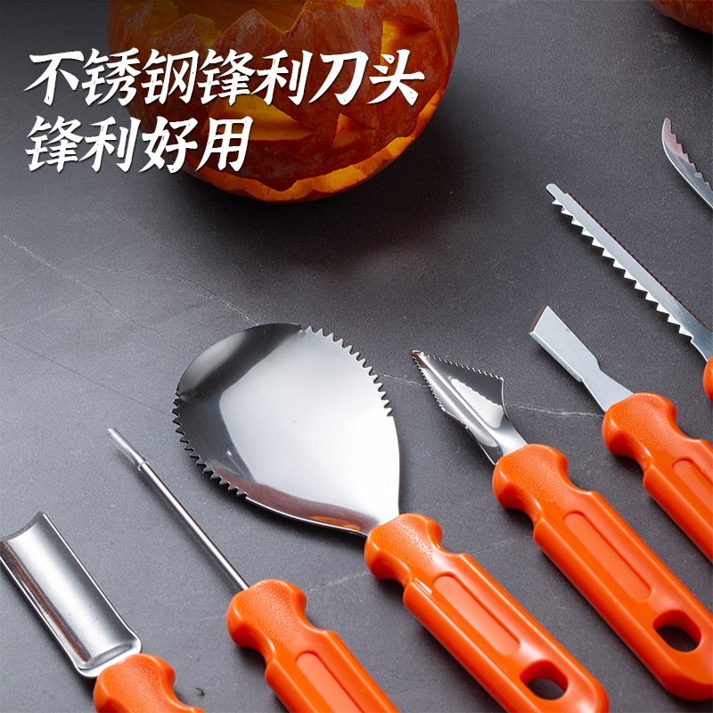 Halloween pumpkin carving knife set, DIY pumpkin lantern carving tools, clay tools, pumpkin cutting hand tools Application Scenario