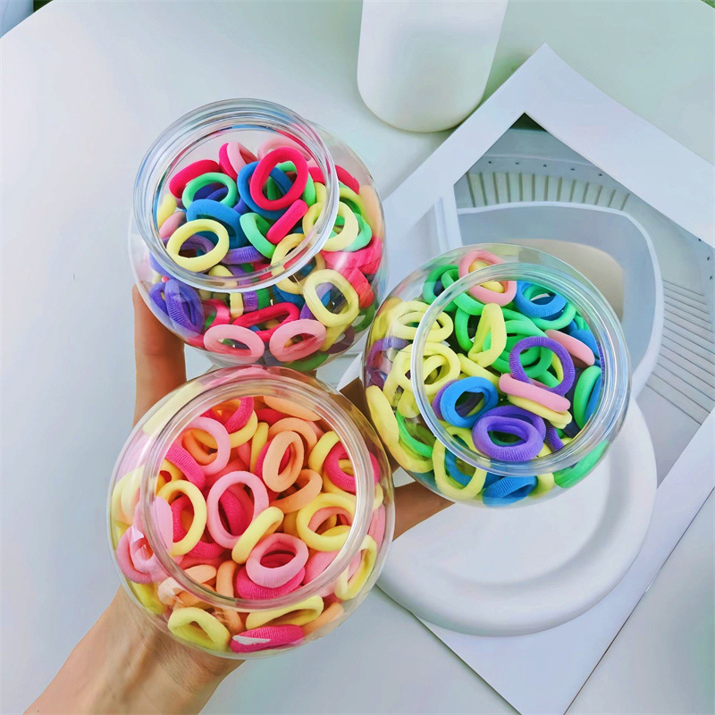 High-elasticity towel bands, children's rubber bands, 100 cans of hair bands, ponytail hair ties, no damage to the baby's little finger bands Specification drawing