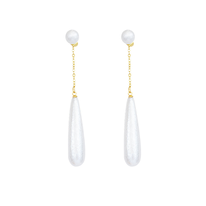 Water drop pearl pendant earrings for women, a new 2025 bestseller, fashionable and light luxury stud earrings, with a unique and high-end look Item Picture